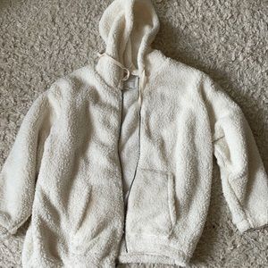 cozy american eagle sherpa zip up